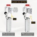 Kason 1094 Hydraulic Door Closer, Flush vs Offset