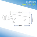Kason 1095 Spring Action Door Closer, Dimensions Door Closer Only