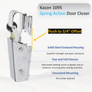 Kason 1095 Spring Action Door Closer, Spring Action Flush to 3/4" Offset