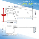 Kason 1095 Spring Action Door Closer, Dimensions 7/8" to 1-5/8" Offset