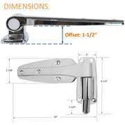 Kason 1248 Reversible Spring-Assisted Cam-Lift Hinge Offset: 1-1/2" Dimensions