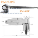 Kason 1248 Reversible Spring-Assisted Cam-Lift Hinge Offset: 1-1/4" Dimensions