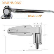 Kason 1248 Reversible Spring-Assisted Cam-Lift Hinge Offset: 1-1/8" Dimensions