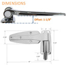 Kason 1248 Reversible Spring-Assisted Cam-Lift Hinge Offset: 1-1/8" Dimensions