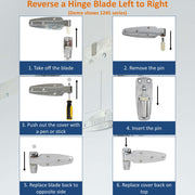 Kason 1248 Reversible Spring-Assisted Cam-Lift Hinge Reverse a Hinge Blade