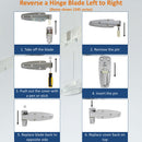 Kason 1248 Reversible Spring-Assisted Cam-Lift Hinge Reverse a Hinge Blade