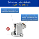Kason 0058 Series Roller Strike A Offset Flush Adjustable Height & Roller