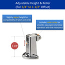 Kason 0058 Series Roller Strike C Offset 3/4" to 1-1/2" Adjustable Height & Roller