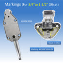 Kason 0058 Chrome Finish Latch with Strike 3/4" to 1-1/2" Offset Markings