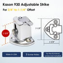 Kason 930 Adjustable Strike for Flush to 3/4" to 1-1/4" Offset