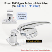 Kason 930 Adjustable Strike for 7/8" to 1-1/4" Offset (3 Holes) Diagram 2