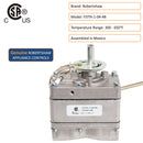 Genuine Robertshaw appliance controls, temperature range 300°F - 650°F , and assembled in Mexico