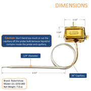 1/4" Diameter and 36" capillary