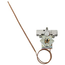 Robertshaw gas oven thermostat with a 3/8” FPT thread and a 36" capillary length, without an indicator knob or mounting screws.