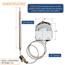 1/4" diameter and 24" capillary