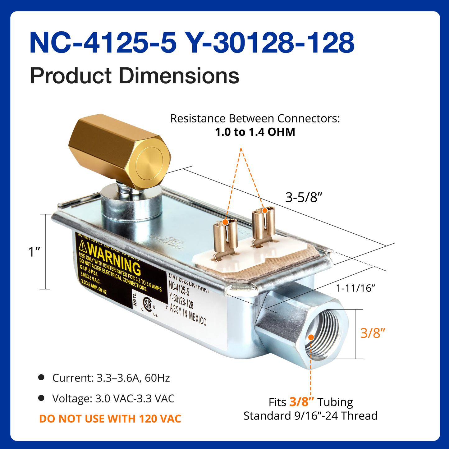 Technical diagram of a electrical connector with dimensions and specifications 