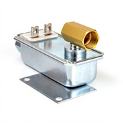 Metal electrical component with gold fitting 
