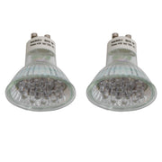 Two GU10 LED light bulbs 