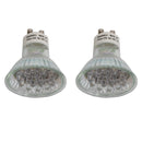 Two GU10 LED light bulbs 
