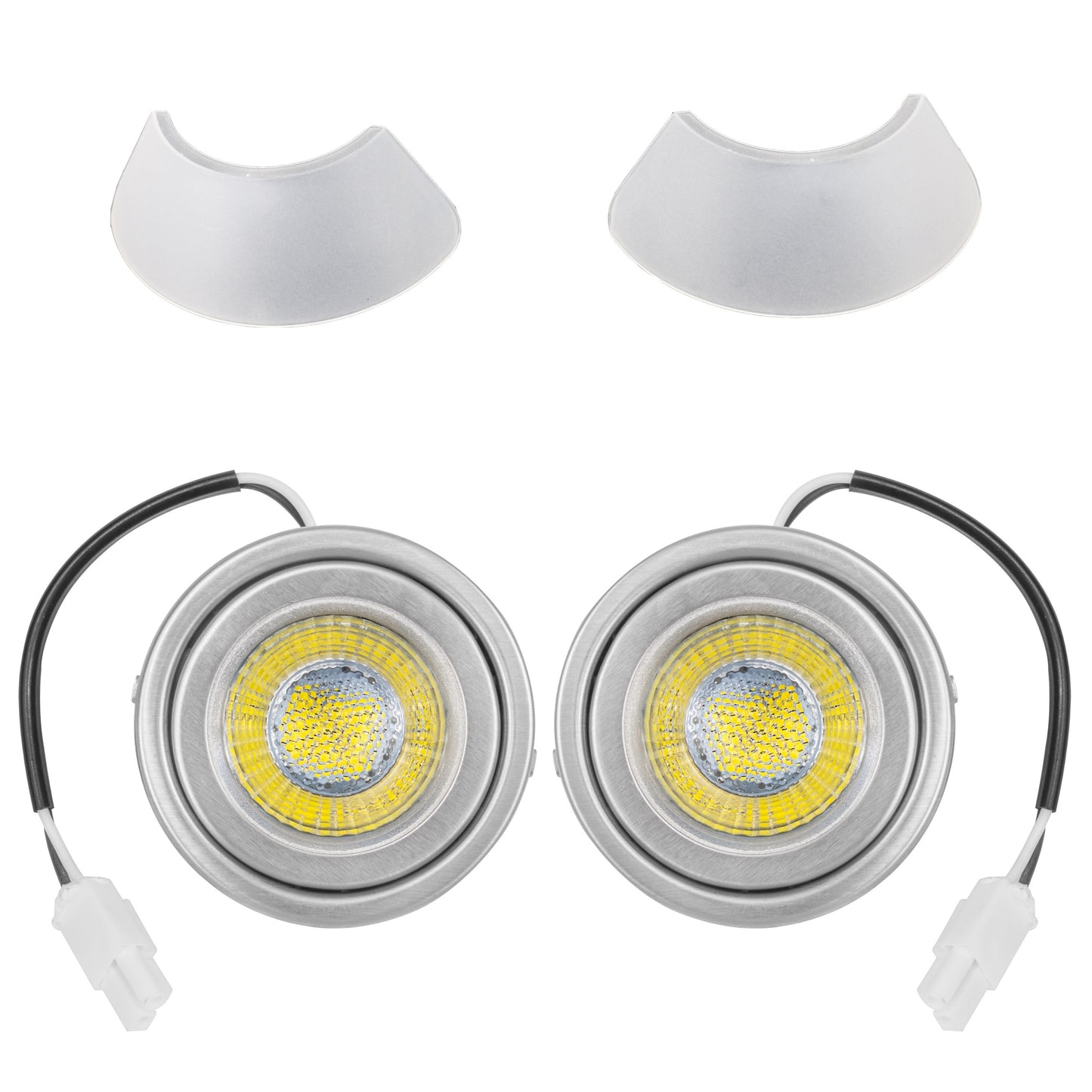LED light with lamp covers
