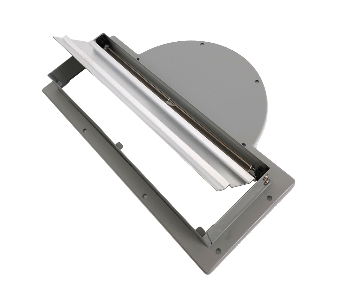 Top Rectangular 3-1/4" x 10" Vent Adaptor with rear cover