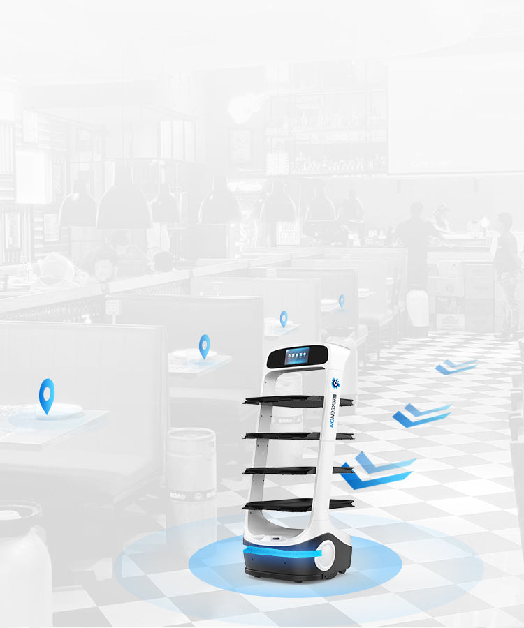 KEENON DINERBOT T6 AI Technology Intelligent Restaurant Food Delivery Serving Robot
