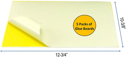 Pack of 5 Replacement Sticky Glue Boards for FT-1M18