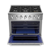 Awoco 36” Freestanding 6 Burners Range with 4.5 cu ft. Convection Oven and 2 Racks