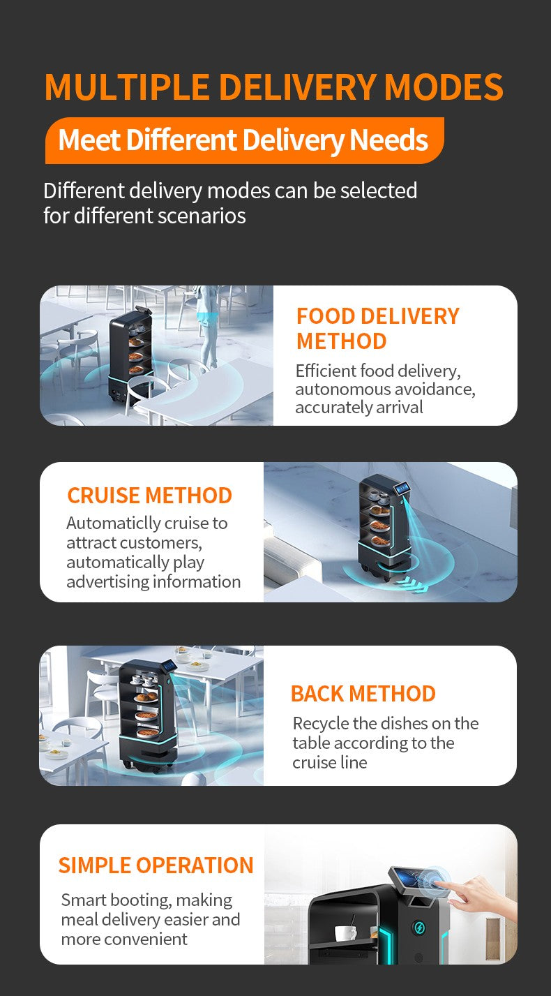 REEMAN FLASH AI Technology Intelligent Restaurant Food Delivery Serving Robot