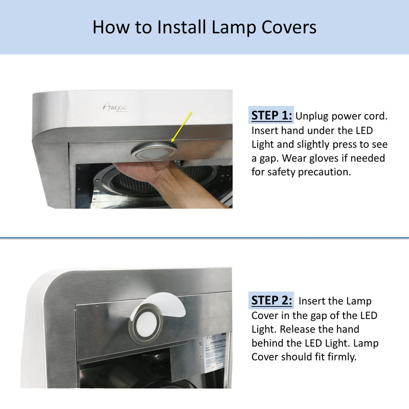 Awoco RH-LampCover LED Light Lamp Covers for 2-1/2” or 2-5/8” Diameter LED Lights