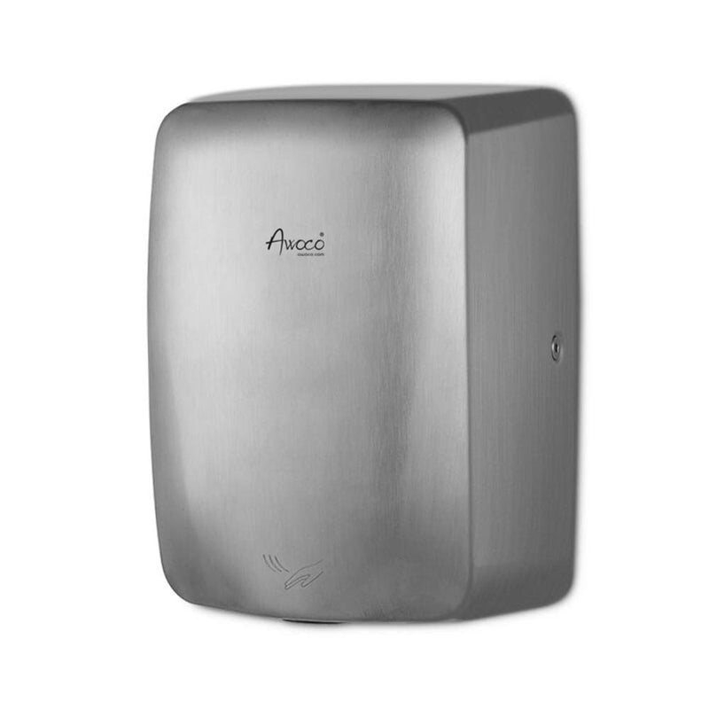 Awoco Compact 1350W 120V Stainless Steel Automatic High Speed Hand Dryer, UL Certified