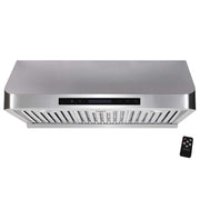 Combo Awoco 30” Freestanding 4 Burners Range with 30'' RH-S10-30E Under Cabinet Range Hood