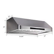 Combo Awoco 36” Freestanding 6 Burners Range with 36'' RH-S10-36E Under Cabinet Range Hood