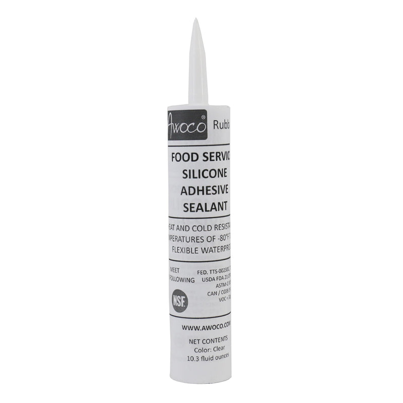 Awoco NSF Food Service Silicone Adhesive Sealant Heat/Cold Resistant -80°F to 400°F Flexible Waterproof (Clear)