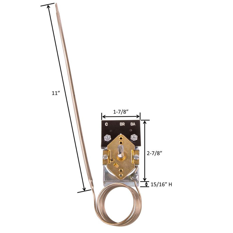Robertshaw KKTB-18-48 5A Stove Thermostat 120VAC Max Temperature 700°F For Awoco Stoves And Other Gas Stoves