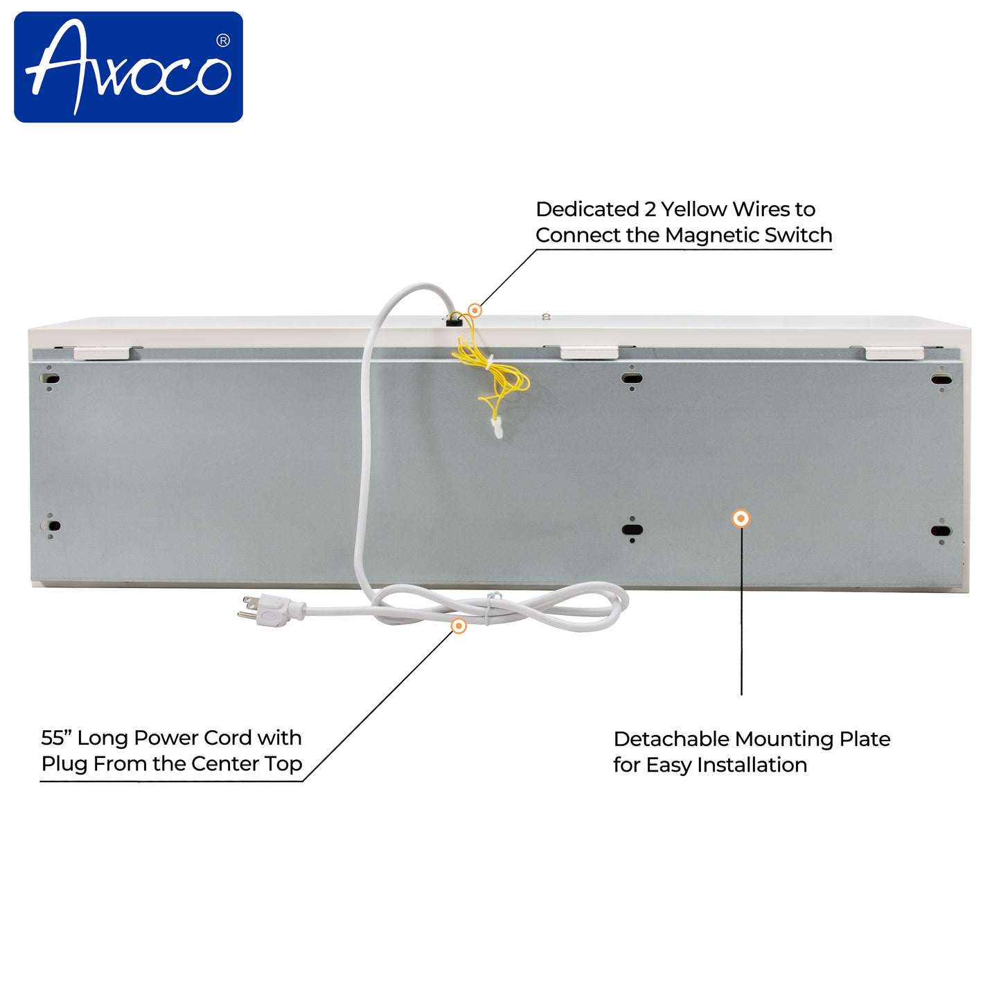 Awoco FM15-M Super Power 2 Speeds Indoor Air Curtain, UL Certified, 120V Unheated with an Easy-Install Magnetic Switch