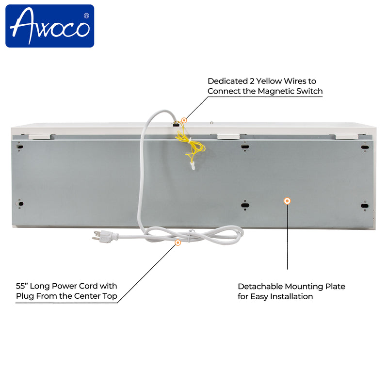 Awoco FM15-MSD Super Power 2 Speeds Commercial Indoor Air Curtain, UL Certified, 120V Unheated with Shut-off Delay