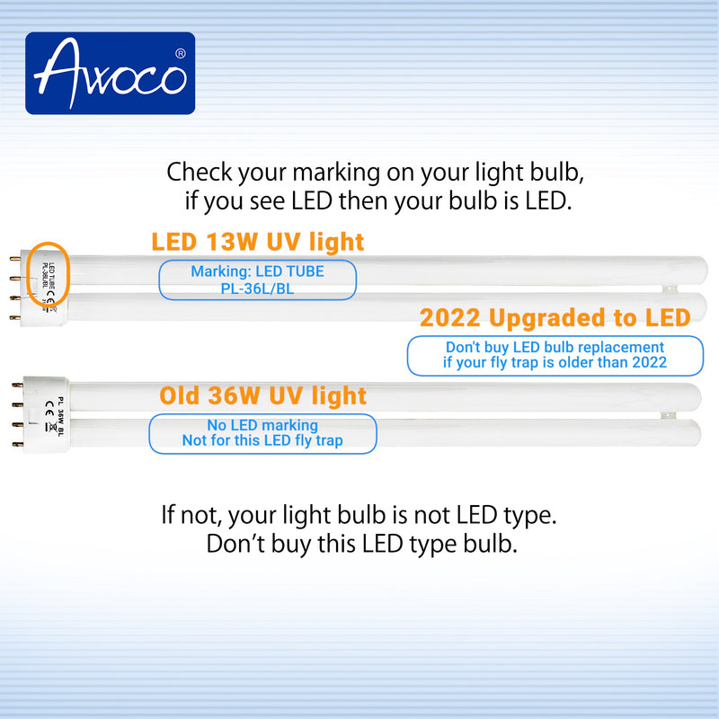 LED TUBE PL-36L 13 W LED UV Light Bulb for Wall Mount Sticky Fly Trap Lamp FT-1E36-LED