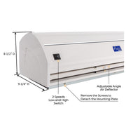 Awoco FM35-M Elegant 2 Speeds Air Curtain, UL Certified, 120V Unheated with an Easy-Install Magnetic Switch