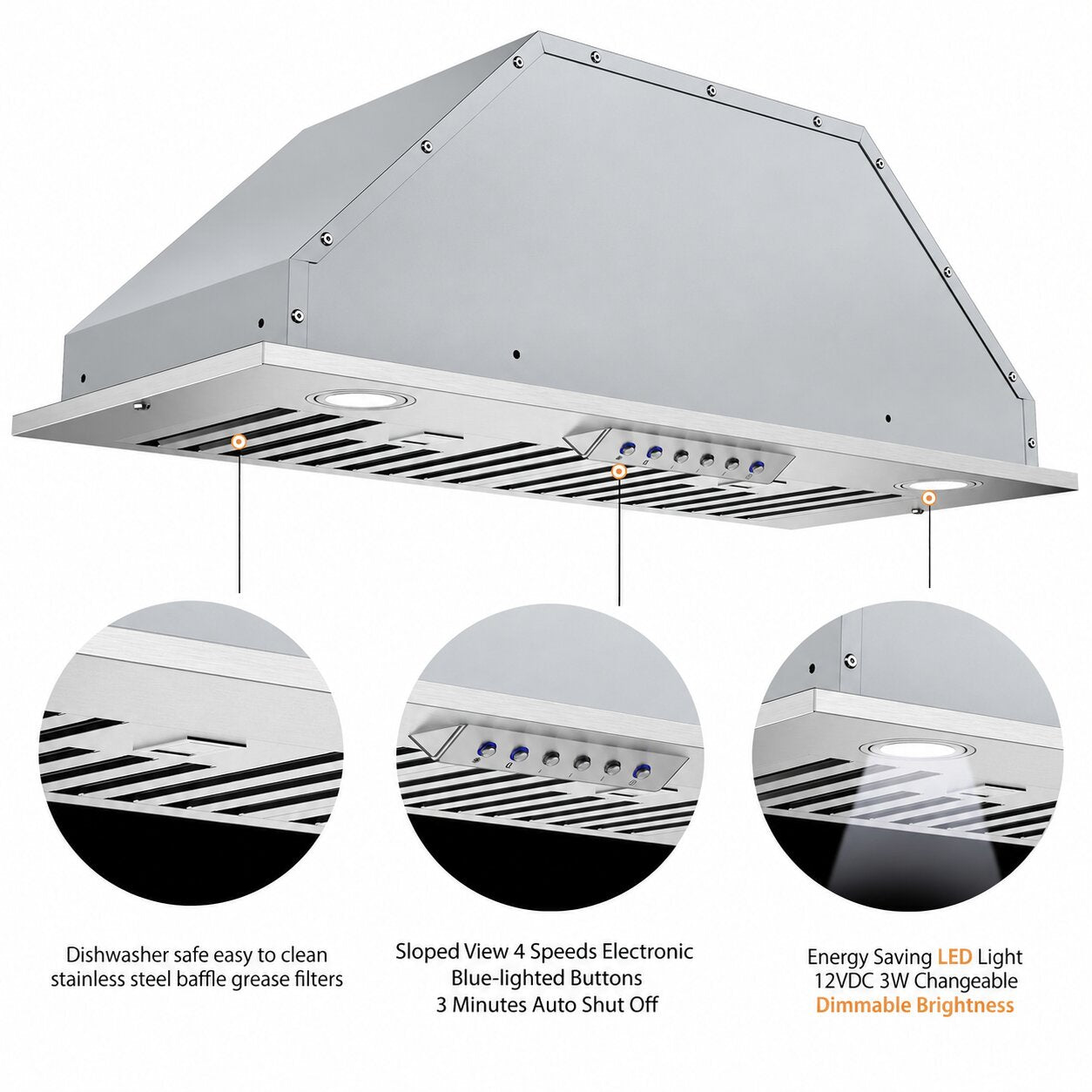 Energy saving LED light 12VDC 3W changeable dimmable brightness