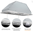 RH-BQ-DTLS Ductless Range Hood Insert with electronic buttons, led light, and baffle filter