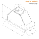 RH-BQ-MESH Range Hood Insert 30 inch Built-in Insert range hood dimension