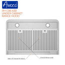 RH-C06-A 30 inch Under Cabinet Range Hood with 20 inch External Oil Collector