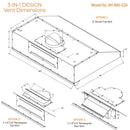 RH-R06-G30 Under Cabinet Range Hood 3 types of vent dimensions