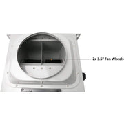 2 x 3.5" fan wheels