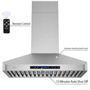 15 minutes auto shut off, remote control, stainless steel brushed finish