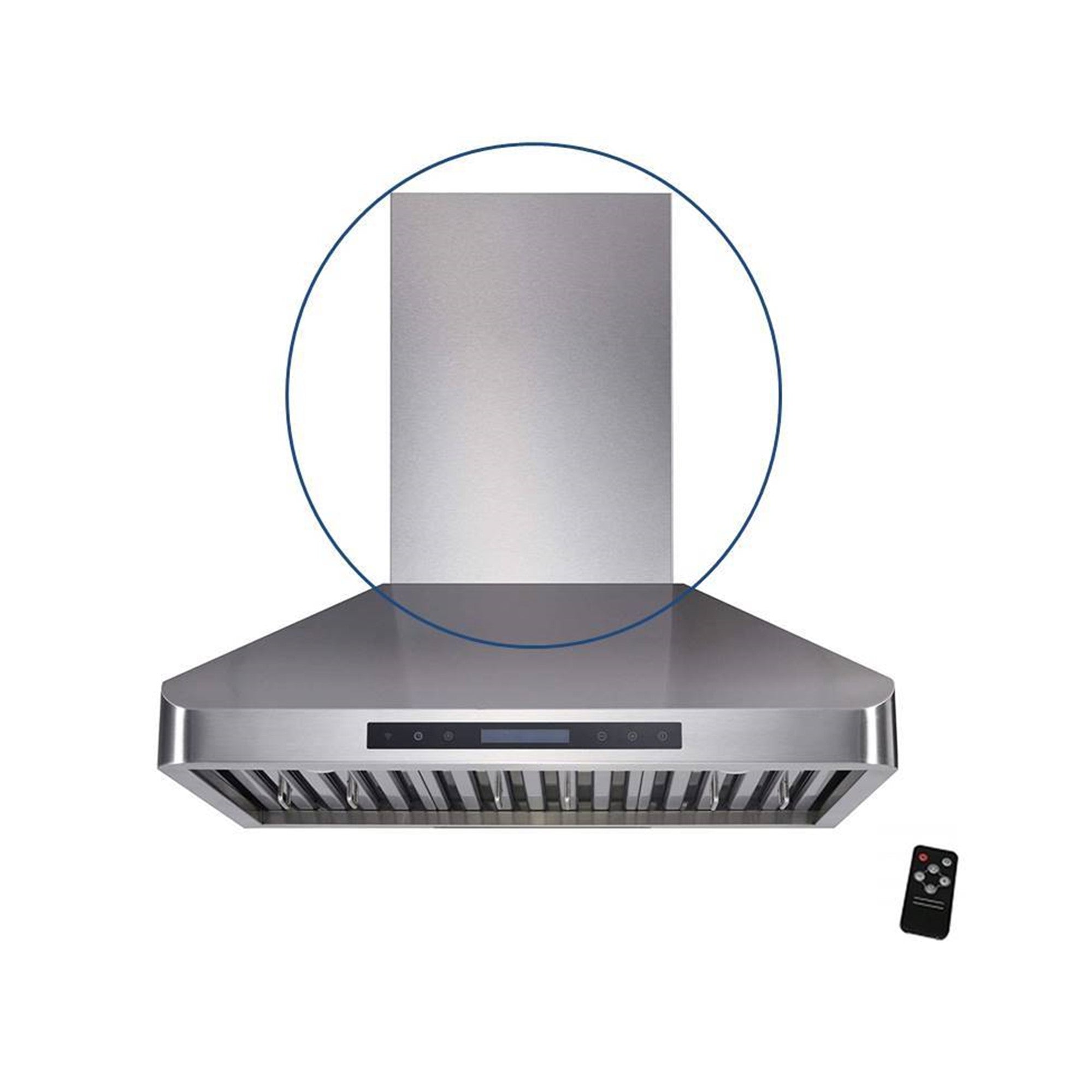 Awoco Adjustable Stainless Steel XL Chimney for RH-WT Wall Mount Range Hood (XL Chimney Only)