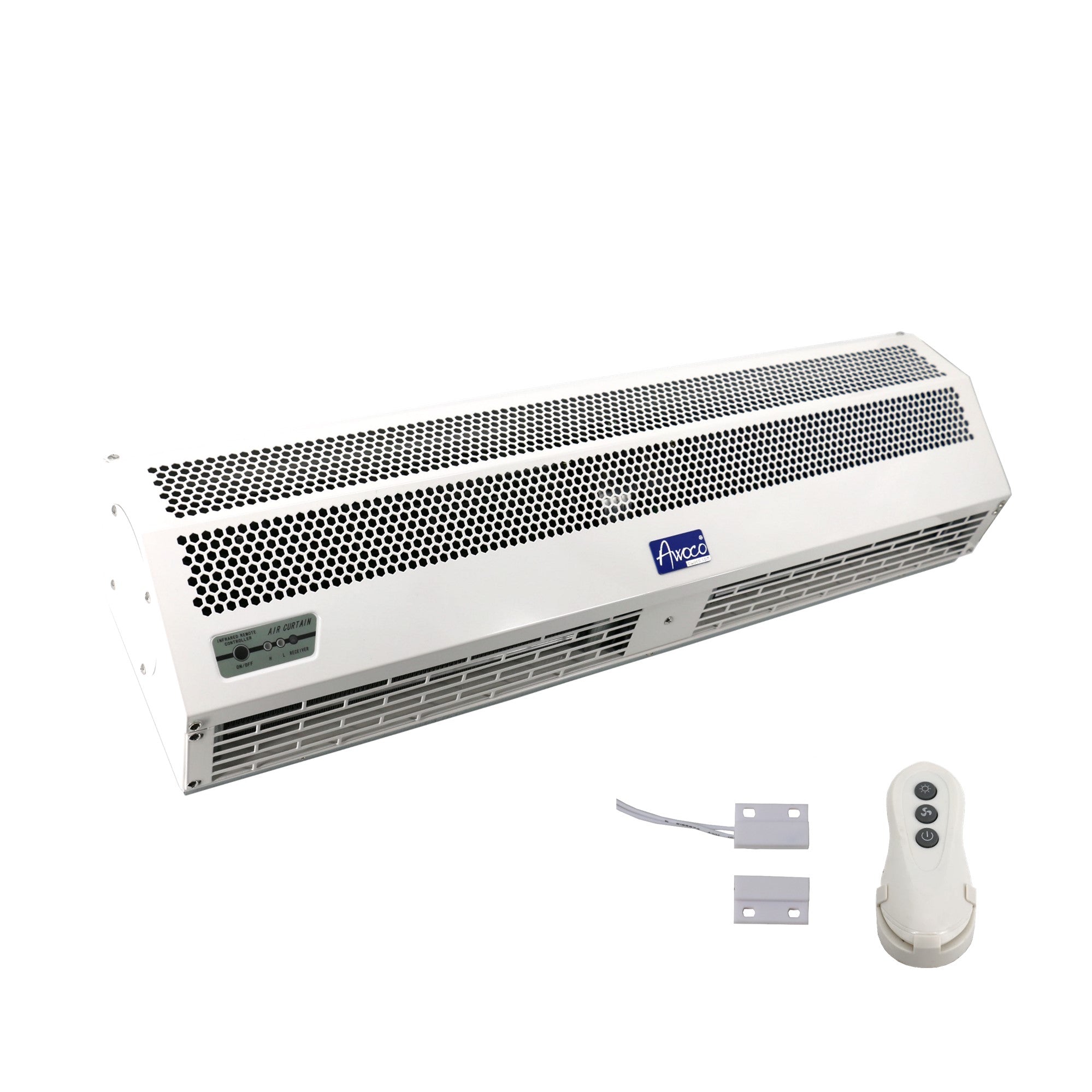 Awoco 230V Heated 2 Speeds Commercial Indoor Air Curtain, CE Certified with an Easy-Install Magnetic Door Switch