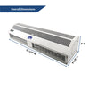Awoco 230V Heated 2 Speeds Commercial Indoor Air Curtain, CE Certified with an Easy-Install Magnetic Door Switch