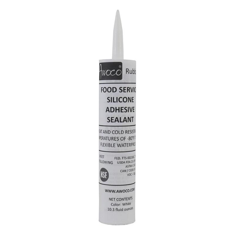 Awoco NSF Food Service Silicone Adhesive Sealant Heat/Cold Resistant -80°F to 400°F Flexible Waterproof (White)
